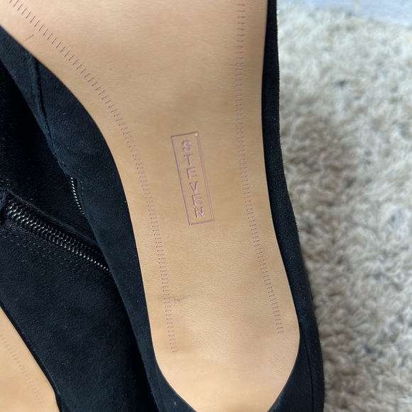 Steven Logic Black Suede Leather Ankle Booties Size 11 - Picture 9 of 11